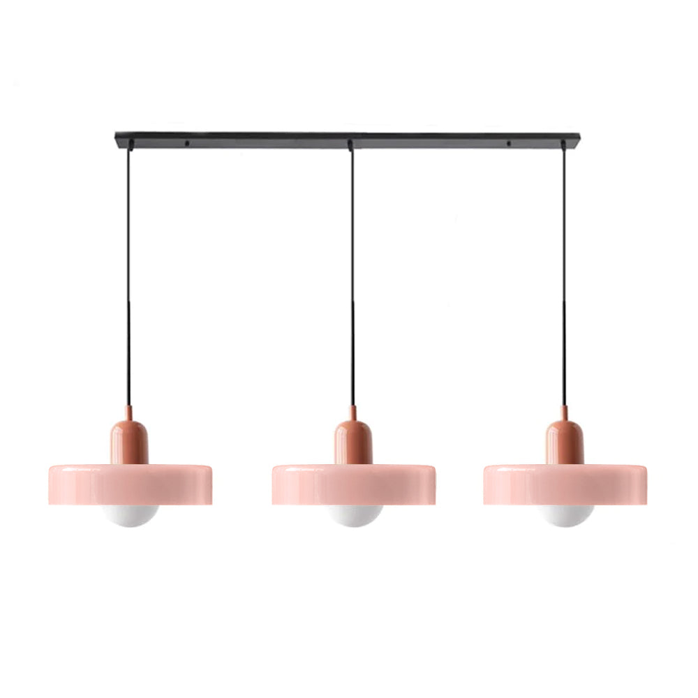 Three Head Bauhaus Style Minimalist Glass Pendant Light