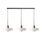 Three Head Bauhaus Style Minimalist Glass Pendant Light