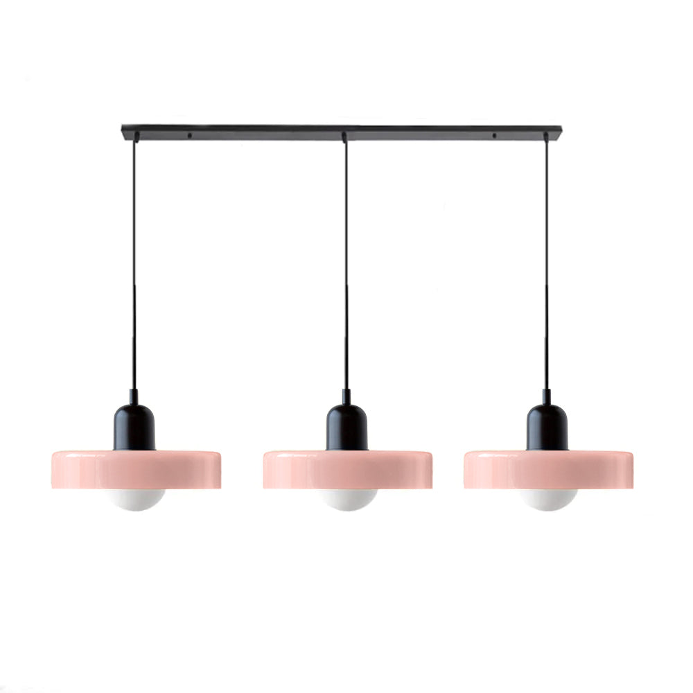 Three Head Bauhaus Style Minimalist Glass Pendant Light