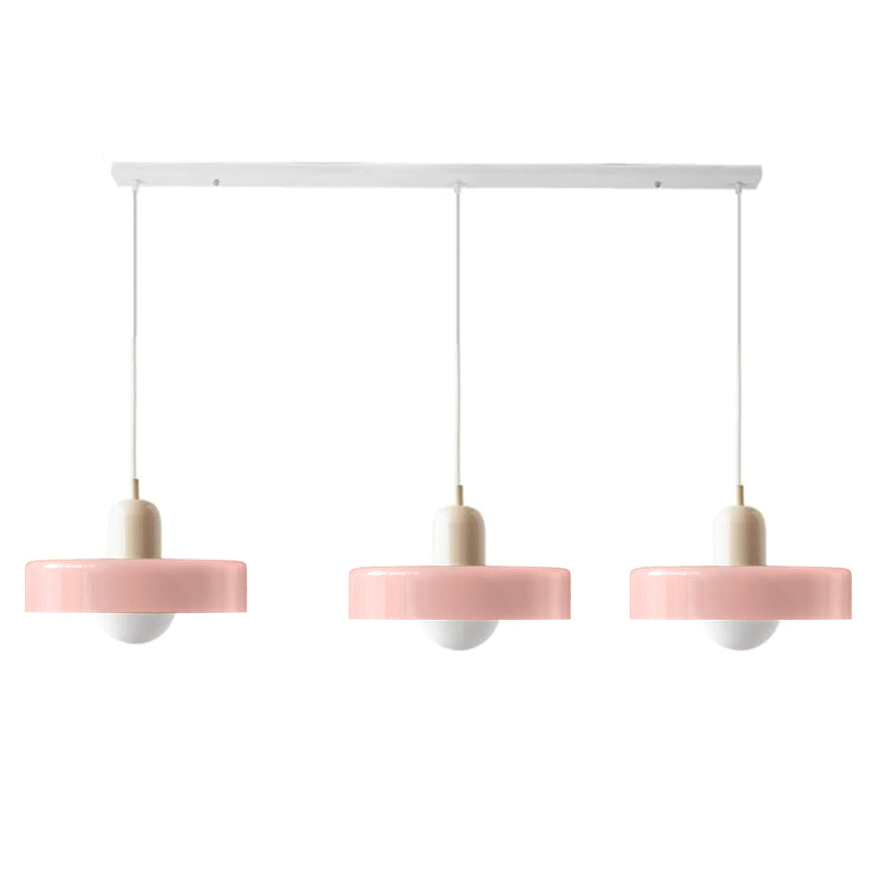 Three Head Bauhaus Style Minimalist Glass Pendant Light