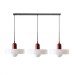 Three Head Bauhaus Style Minimalist Glass Pendant Light