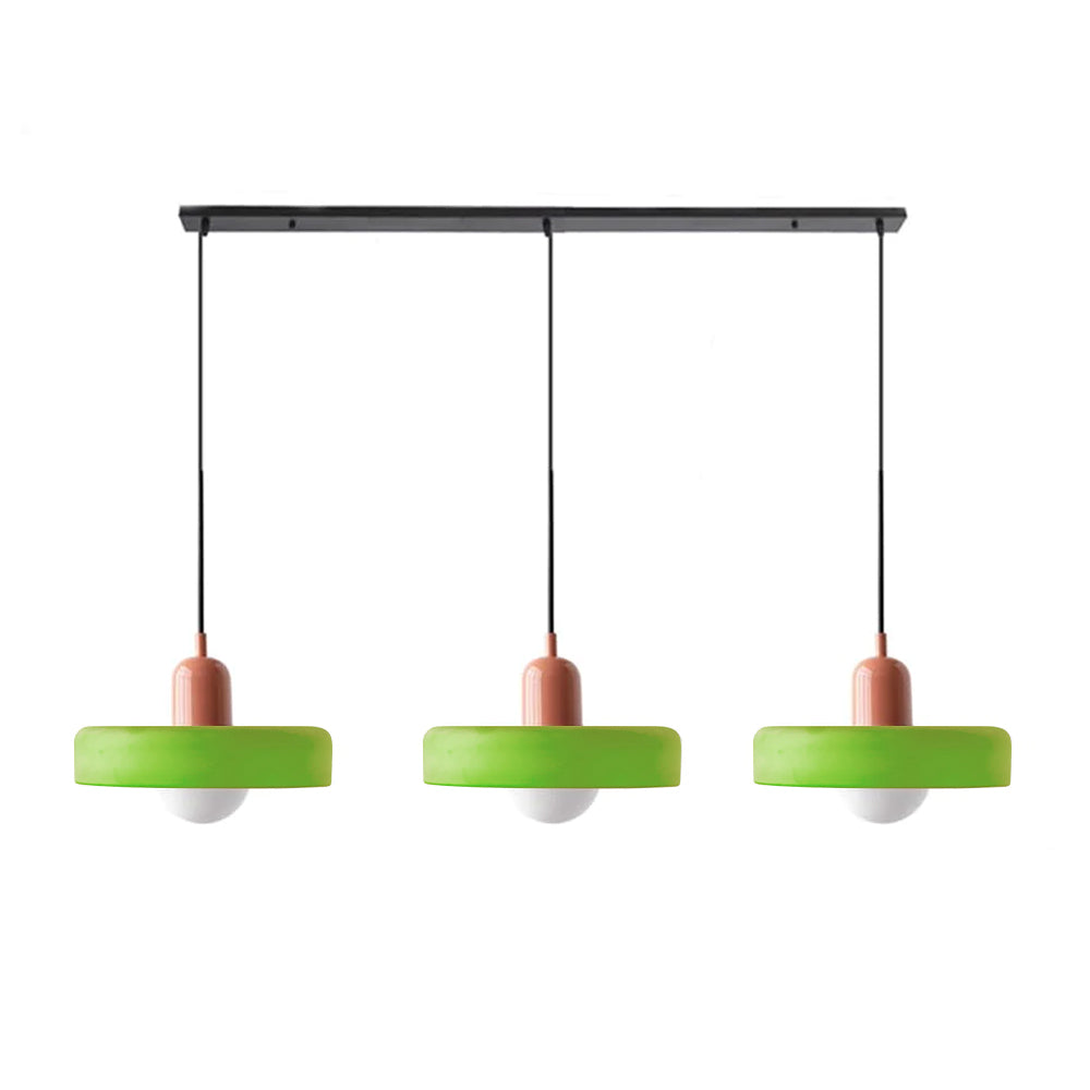 Three Head Bauhaus Style Minimalist Glass Pendant Light