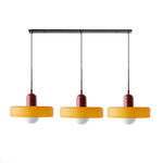 Three Head Bauhaus Style Minimalist Glass Pendant Light