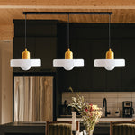 Three Head Bauhaus Style Minimalist Glass Pendant Light