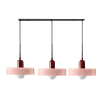 Three Head Bauhaus Style Minimalist Glass Pendant Light