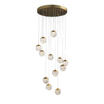 Spiral Pineapple Multi Glass Ball Staircase Chandelier Led Globes Hanging Ceiling Lights Suspension Lamp Drop Lights For Stairs