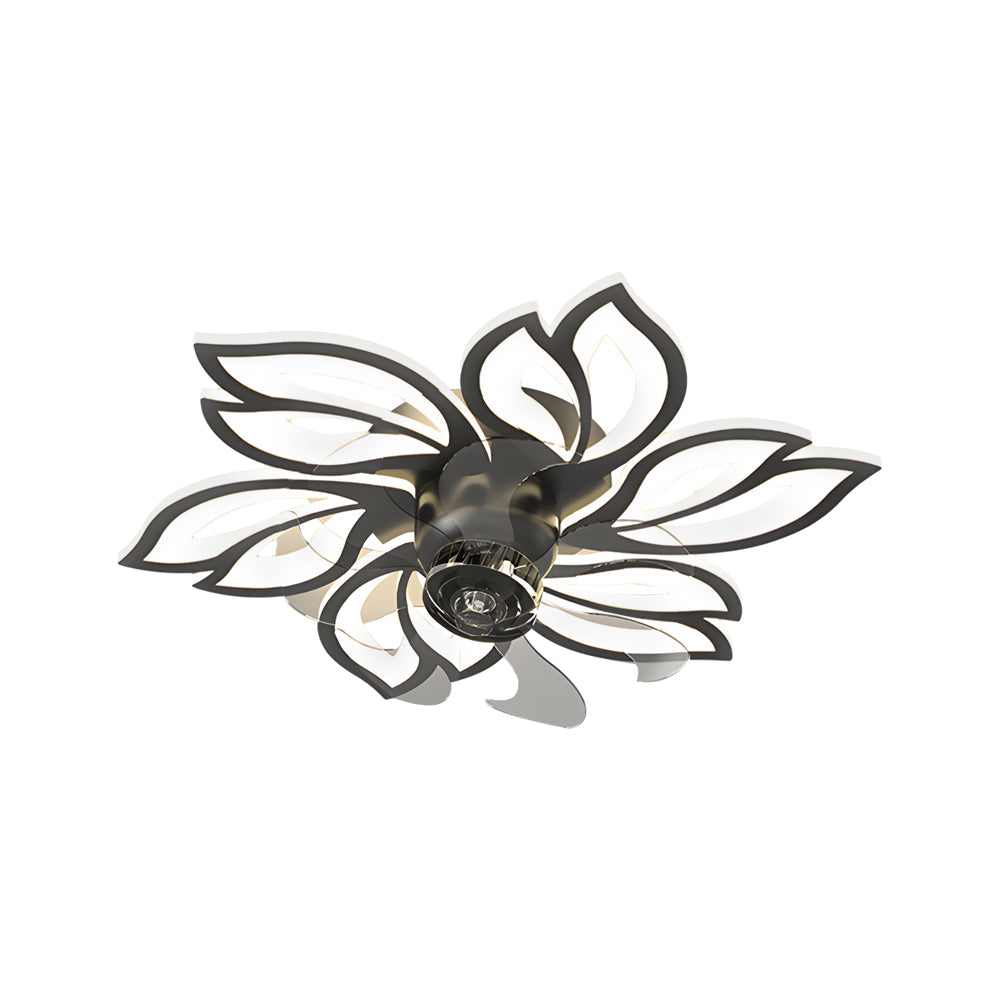 Simple Flowers 3 Step Dimming Modern Low Profile Ceiling Fan With Lights