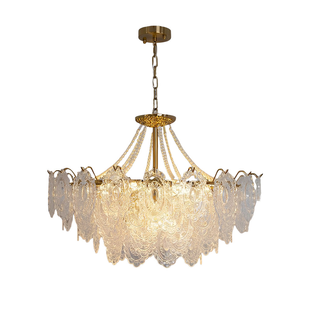 Glass Led French Style Chandelier Ha093728