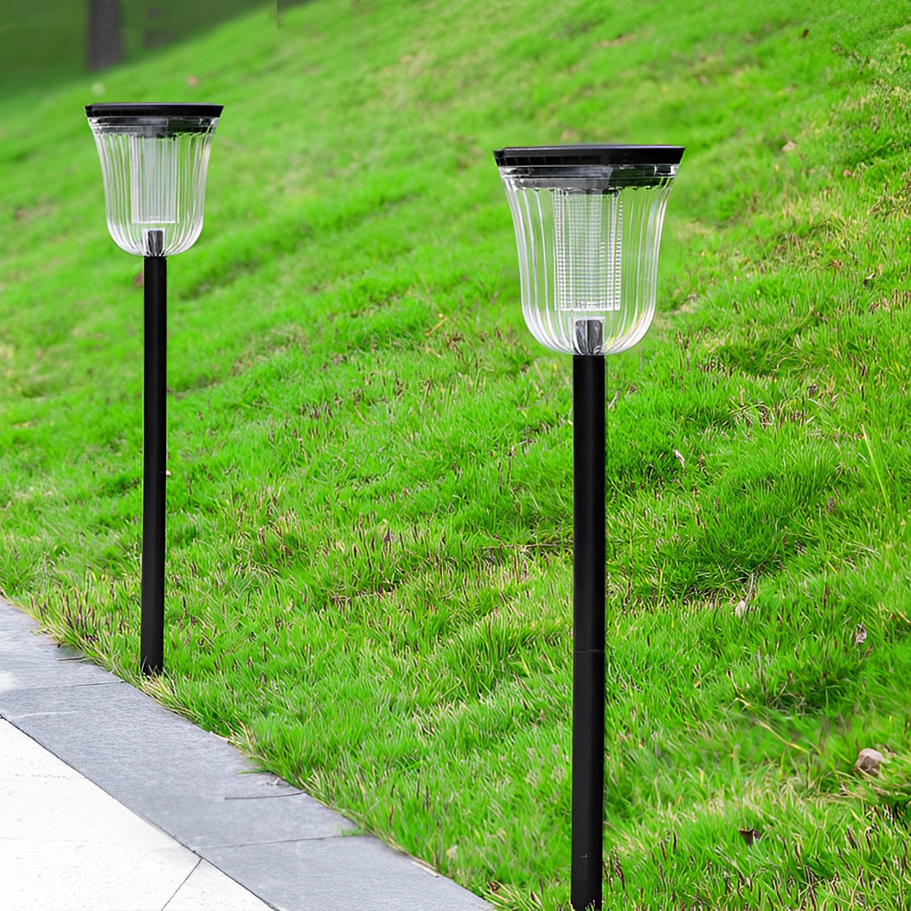 Solar-Powered Motion Sensor Lawn Lights, Set of Two – Modern Landscape Lighting