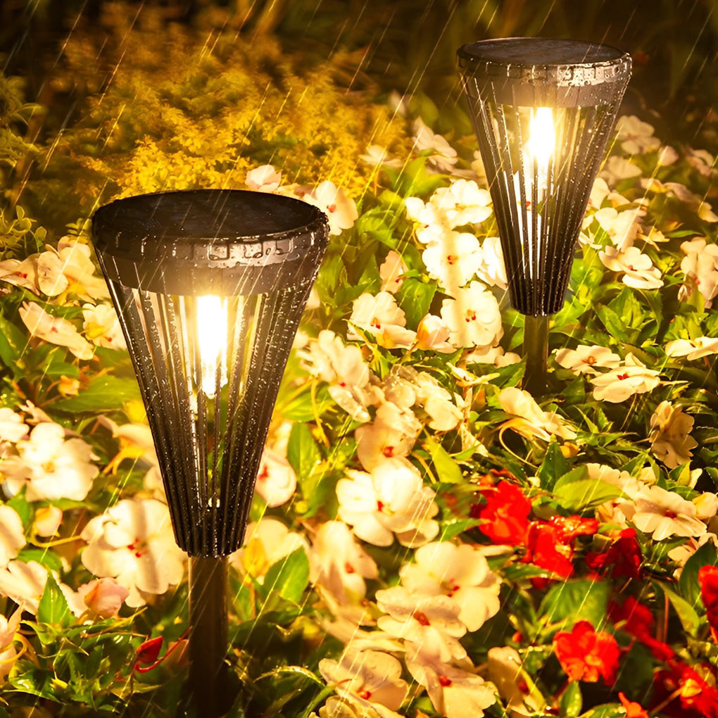 Intelligent Solar LED Pathway Lights with Tapered Black Design
