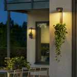 1 Light Solar Wall Mounted Plant Stand Outdoor Wall Light With Planter