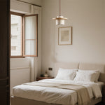 Modern Chic Travertine Pendant Light
