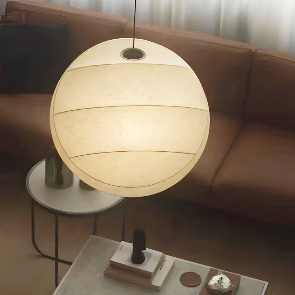 Simple Iron Silk Fabric Ball Wabi Sabi Creative Japanese Style Chandeliers