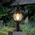 Flower Ball Outdoor Pillar Lamp Ha083712