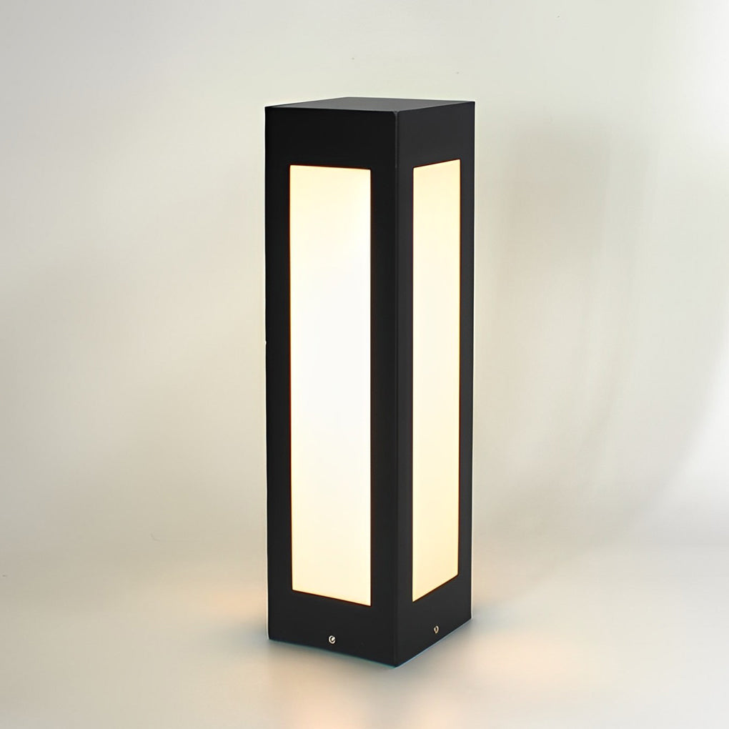 Modern Black Solar Bollard Lights for Pathways & Courtyards