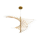 Aurelia Spiral LED Chandelier in Gold or Black