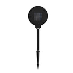 Modern Circular Black Solar LED Lawn Light for Garden Pathways