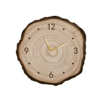 Rustic Round Wood Slice Clock With Remote Control And Led Lights Us Plug
