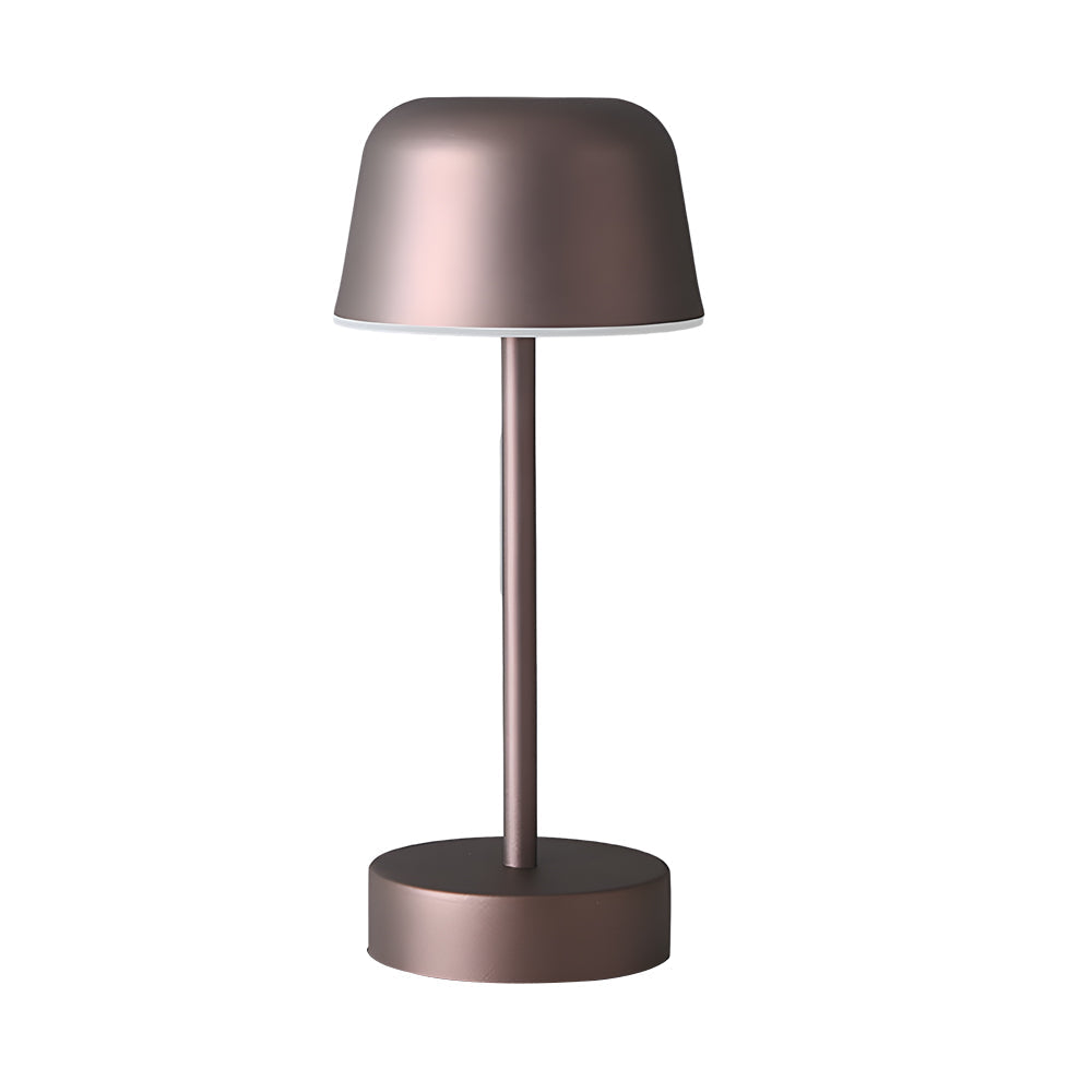 Tunable Metal Finish Table Lamp In Hat Style