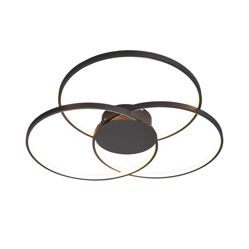 Aurelia Trio Ring LED Ceiling Light – Modern Nordic Semi Flush Mount