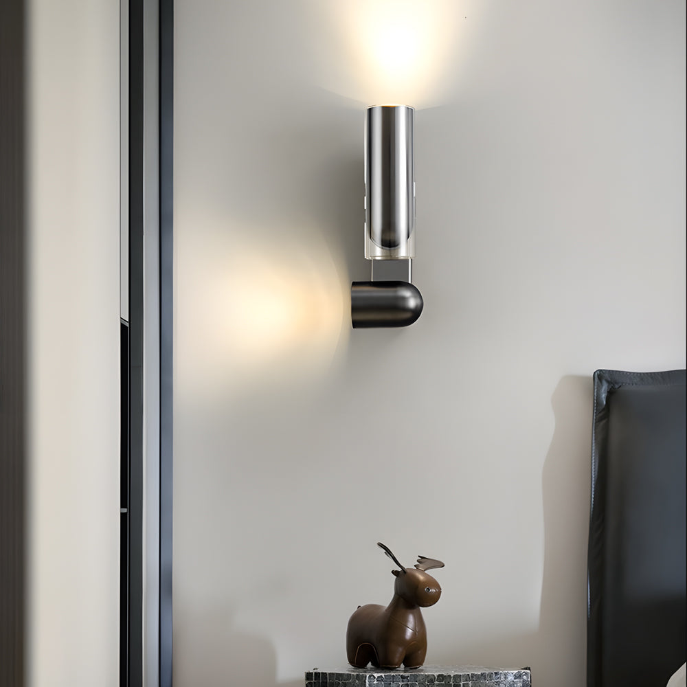 Simple Iron Cylinder Adjustable Up And Down Lighting Modern Wall Lamp
