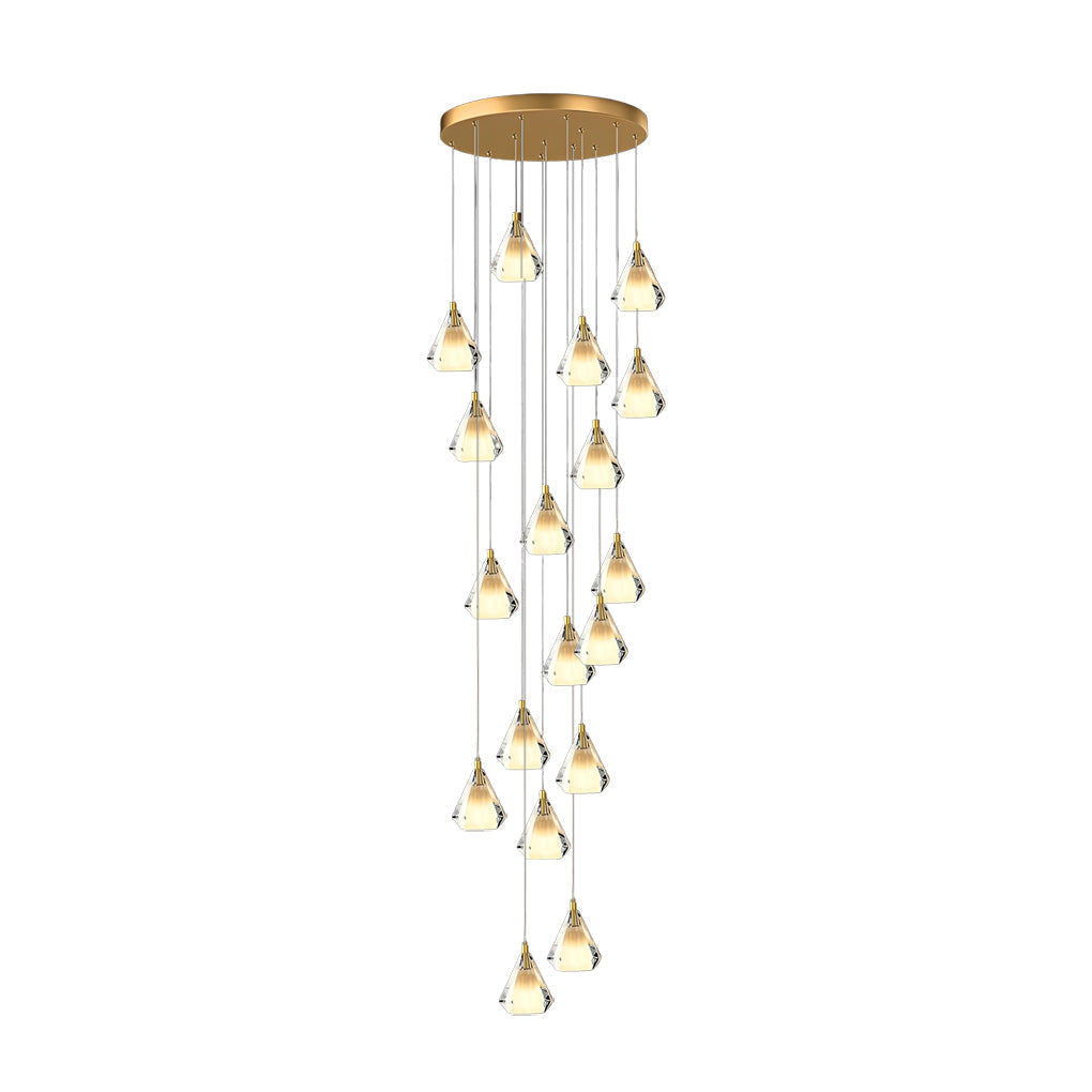 Crystal Shade Staircase Chandelier Ha095068
