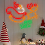 Festive LED Neon Reindeer Wall Art – Modern Christmas Glow