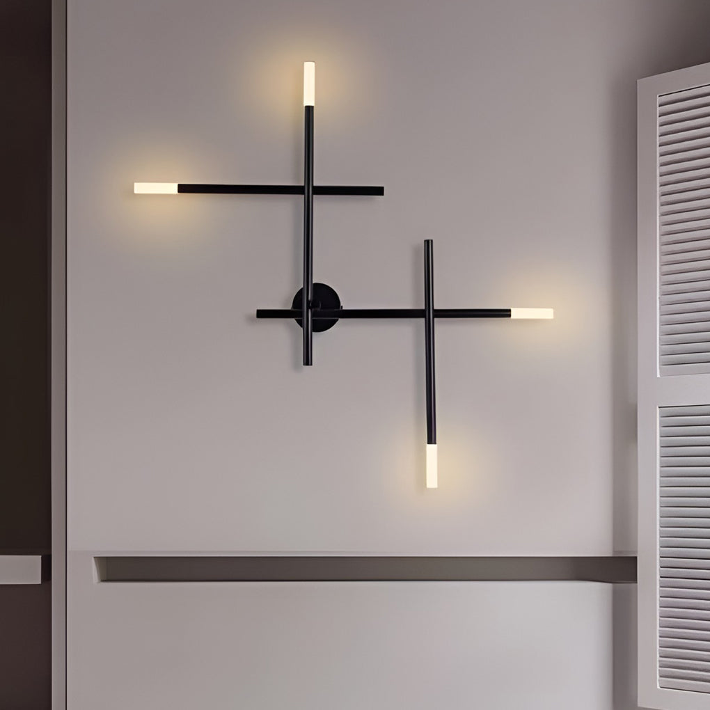 Modern LED Wall Sconce with Artistic Iron and Acrylic Design