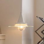 Round Transparent Glass Ufo 3 Step Dimming Modern Pendant Light Fixture