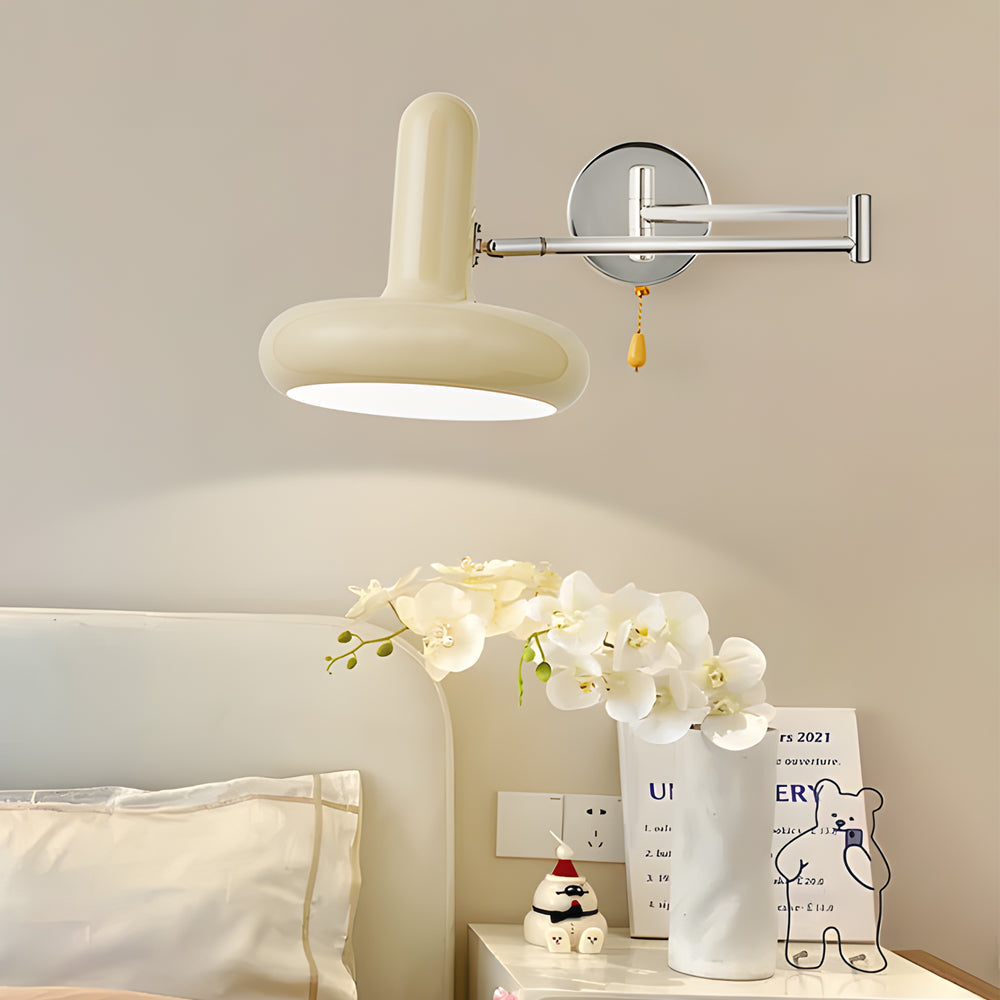 Creative Glass Swing Arm 3 Step Dimming Dimmable With Remote Wall Lamp