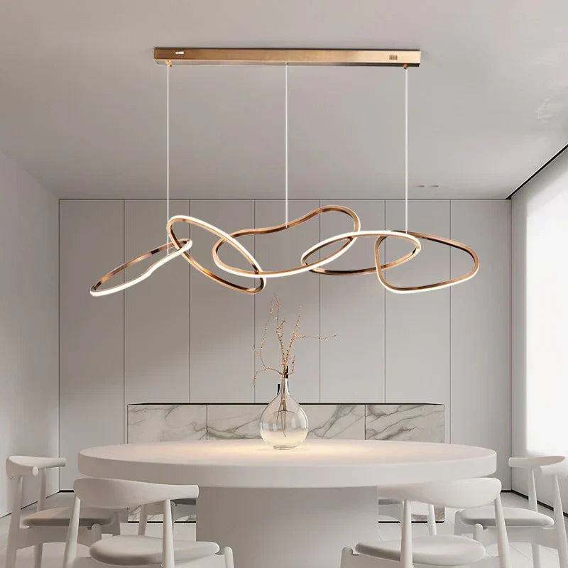 Irregular Chainlink Modern Chandeliers Ha091639