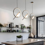 Modern Magpie Pendant Light Circle Oval Ring