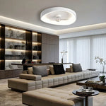Modern Minimalism White Ceiling Fan With Light