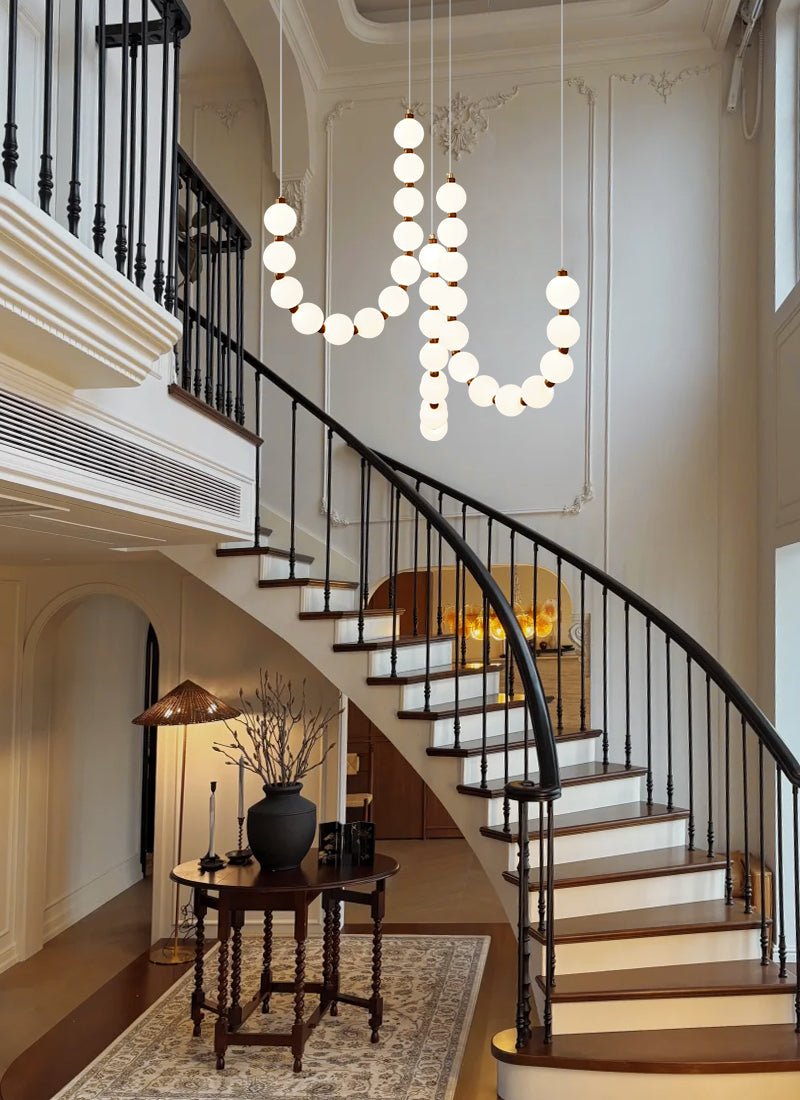 Thalorin LED Pendant Light – Modern Cascading Orb Chandelier for Dining & Living Spaces