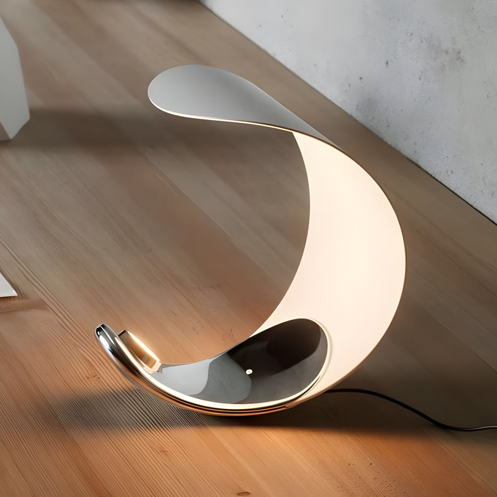 Curl Polished Silver Chrome Led Table Lamp Touch Control