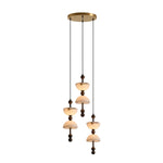 Duo Alabaster Pendant Light – Sculptural Brass & Natural Stone Chandelier