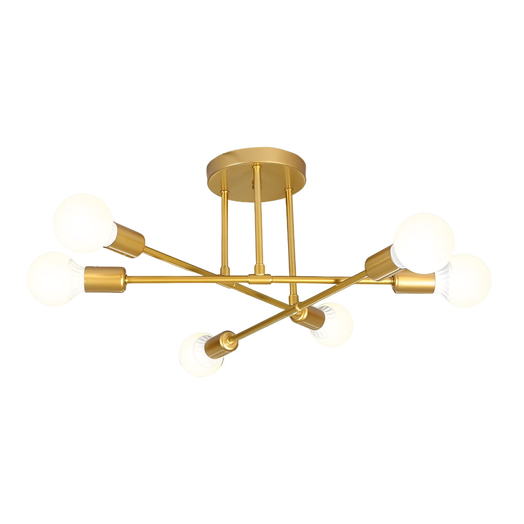 Elegant 6 Light Flush Mount Light E26 E27 22 Dia