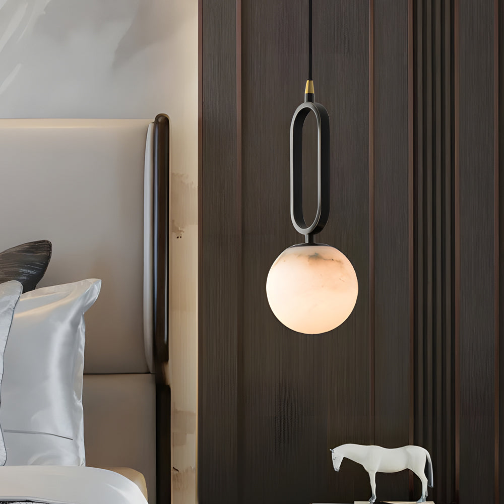 Round Black Modern Small Pendant Light Li002706