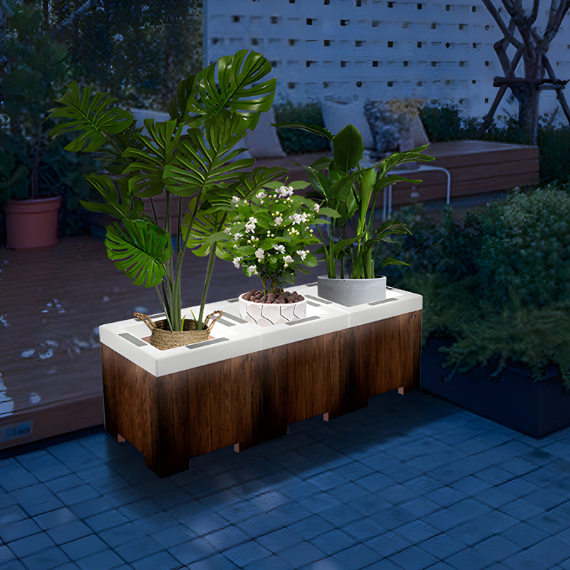 Square Waterproof Illuminated Planters Solar Light Li002652