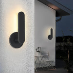 12 In High Matte Black Aluminum Armed Led Outdoor Wall Light