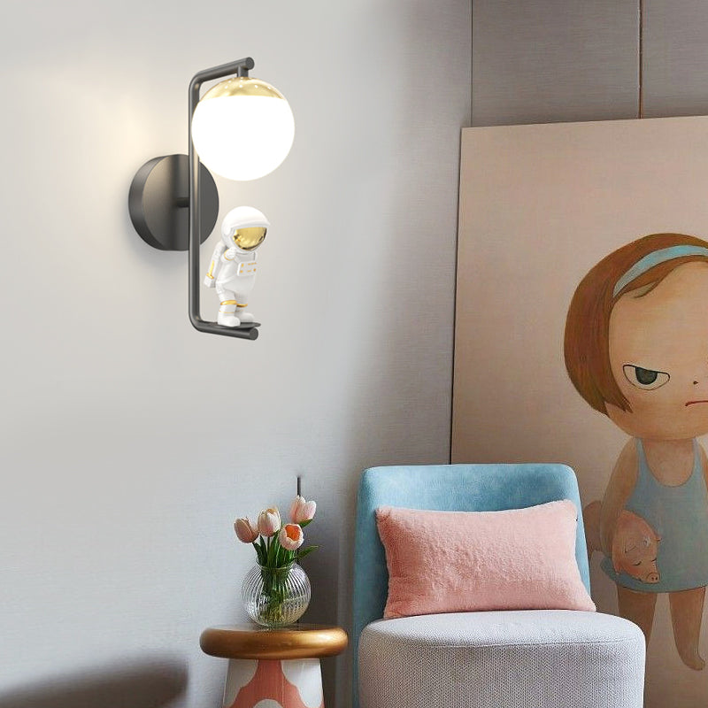 Cartoon Astronaut Decor Wall Lights Fixture Ha098346