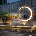 Minimalist Creative Outdoor Round Moon Led Waterproof Exterior Wall Sconces