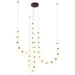 Thalorin LED Pendant Light – Modern Cascading Orb Chandelier for Dining & Living Spaces