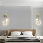 Modern 2 Light Led Wall Sconces With Acrylic Ring And Frosted Globe