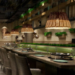 Retro Rattan Industrial Style Pendant Light Li002351