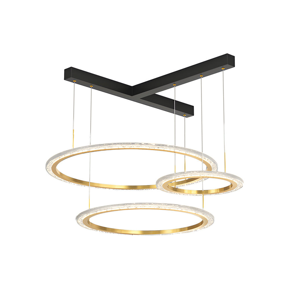 2 3 Rings Three Step Dimming Creative Modern Ceiling Lights Fixture Chandelier