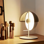 Novelty 2 Half Spheres Amber Glass Led Table Lamp