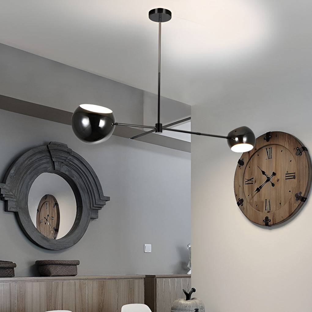 Geometric Linear Electroplating Chandelier Hanging Ceiling Lights