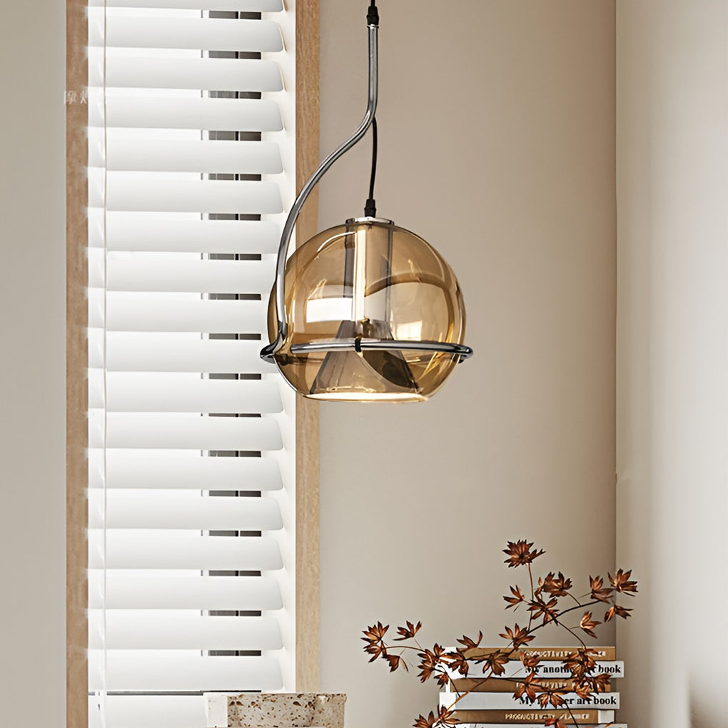 Ball Shaped Glass Modern Pendant Light