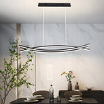 Long Lines Led Dimmable Chandelier Dining Room Light Fixtures